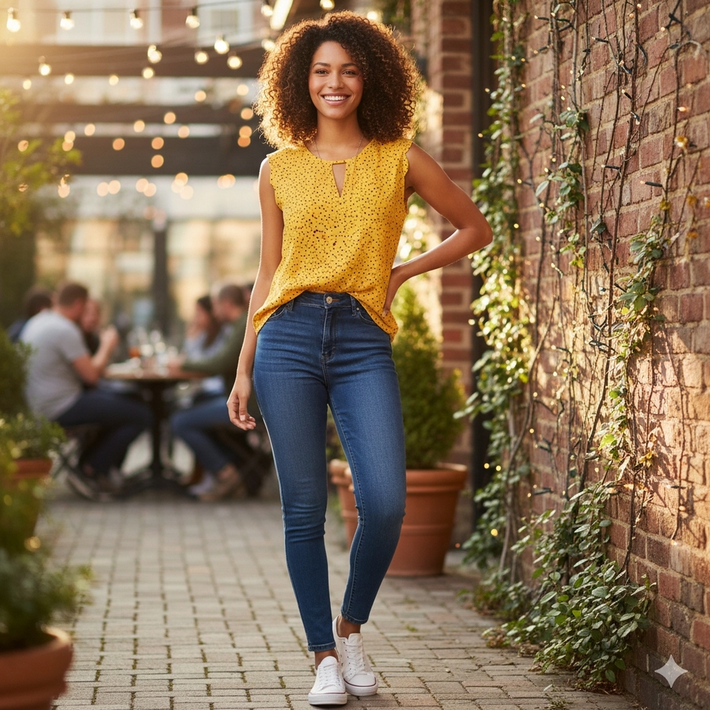 San Francisco lightweight yellow blouse